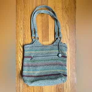 The Sak Knitted Rainbow Hobo Handbag with Multiple Inside Pockets